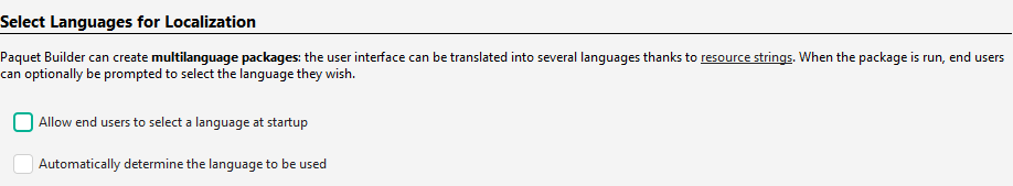 Language detection options