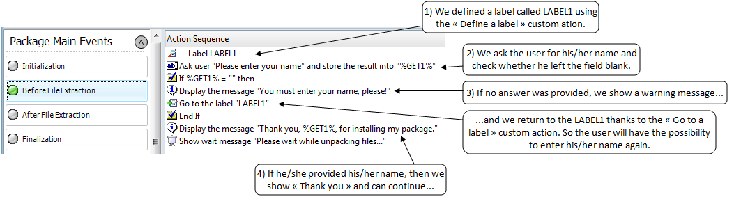Go to label example
