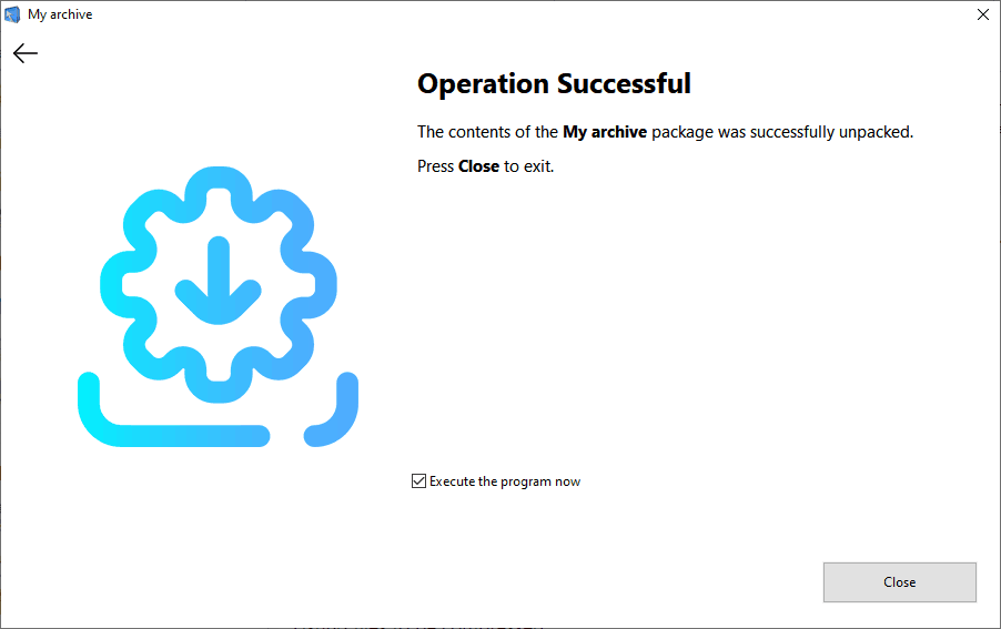 Modern final screen with checkbox