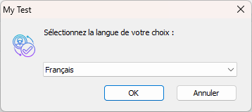 Runtime language selection dialog
