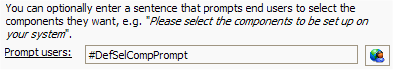 Prompt text configuration